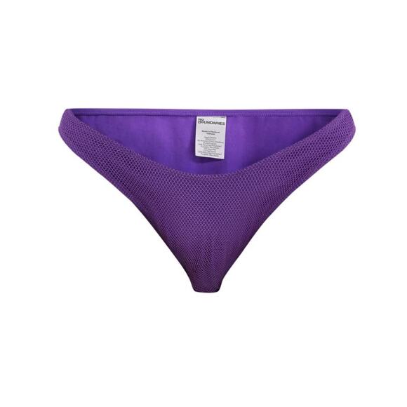 New NOBO No Boundaries Shiny Purple size XL Cheeky High Leg Bikini Swim Bottoms! - Picture 1 of 3